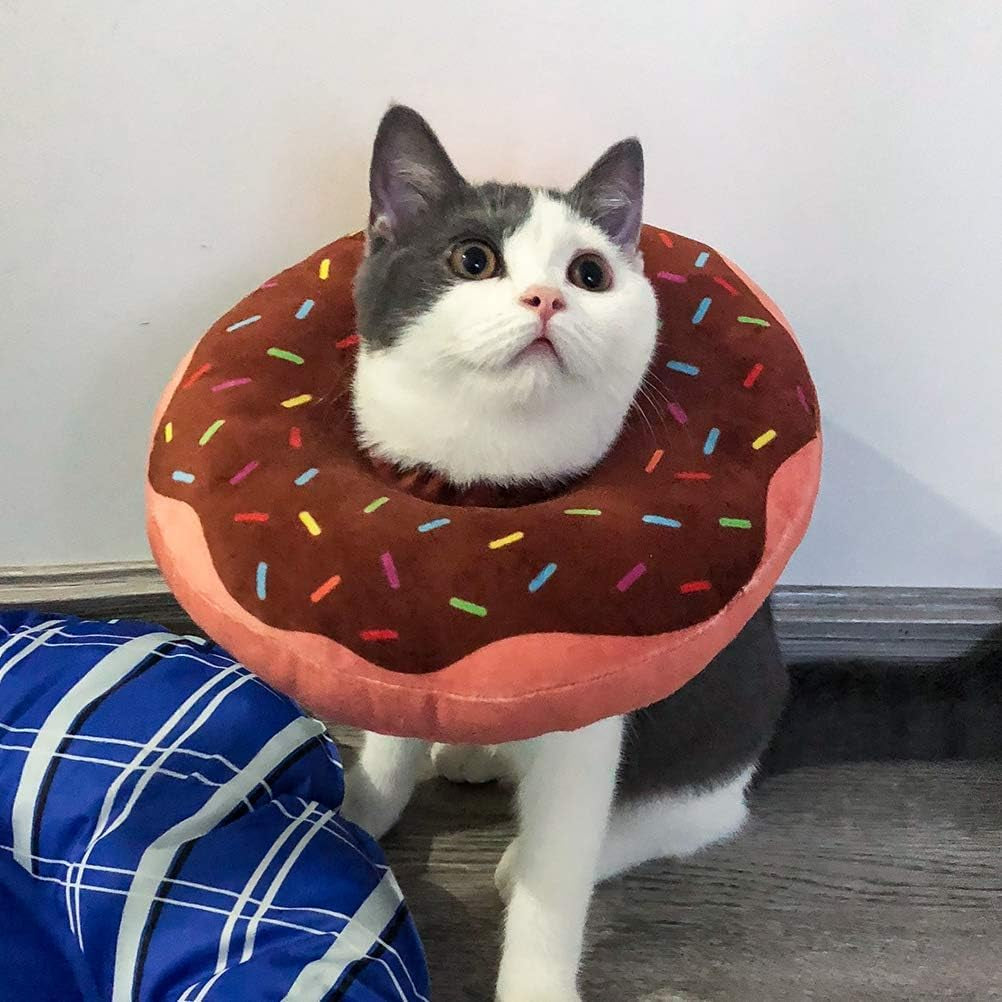 Comfortable Waterproof Cat Recovery E-Collars - Adjustable Elizabethan Cones for Post-Surgery Healing in Cats and Kittens