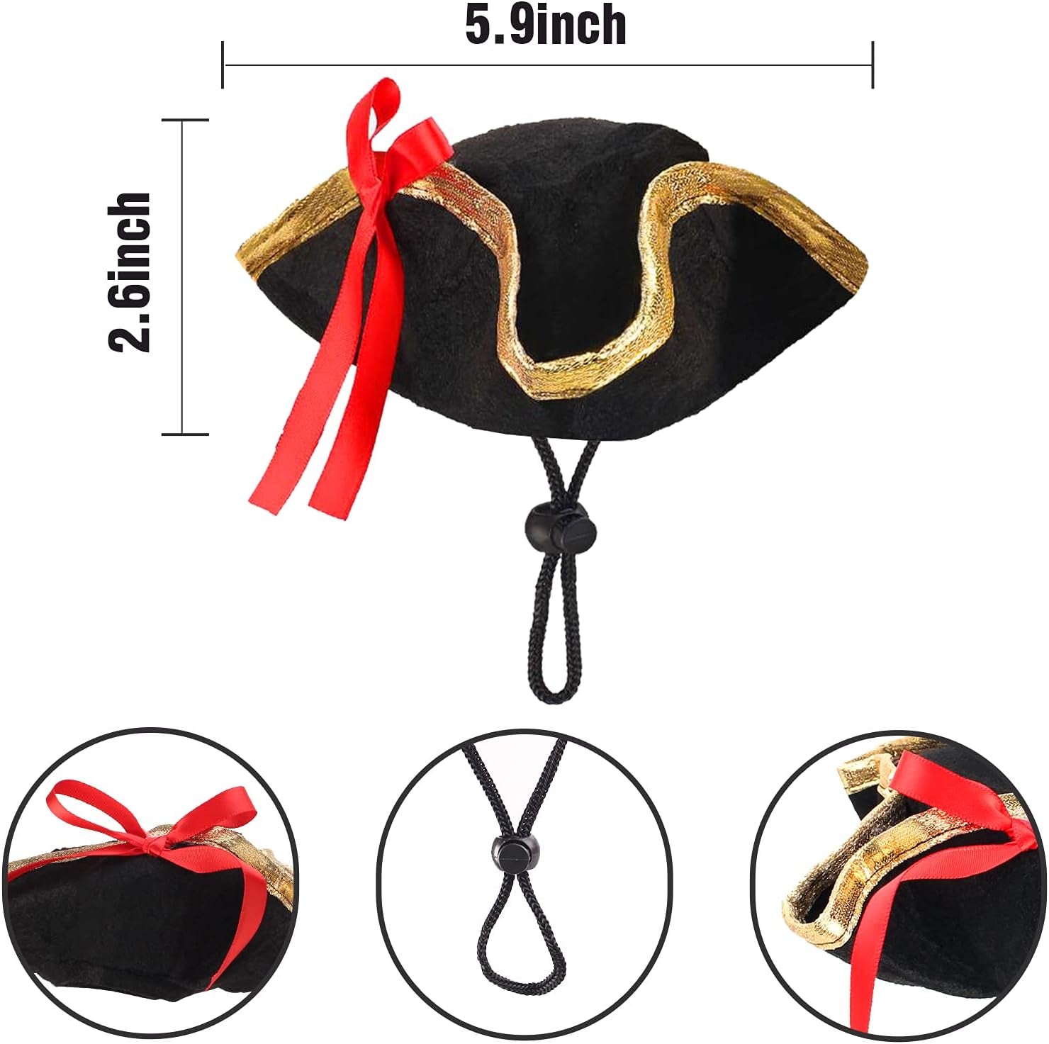 Pet Pirate Hat and Skull-Studded Leather Collar Set for Cats and Dogs - Halloween Costume Accessories