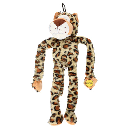 Plush Leopard Dog Toy with Squeakers - 19 Inches - Swingin' Safari Collection