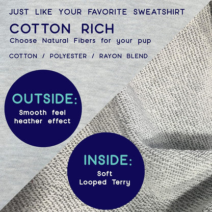 Cozy Stretch Cotton Dog Sweatshirt Vest - Perfect Fit for Small, Medium & Large Dogs (Medium, Royal Blue)
