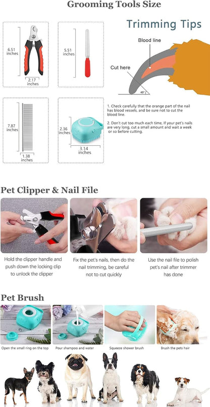 Durable Pet Grooming Hammock for Dogs and Cats, Adjustable Support with Maximum Weight Capacity of 65 lbs (Legs Spacing: 5.9" - 14.2")