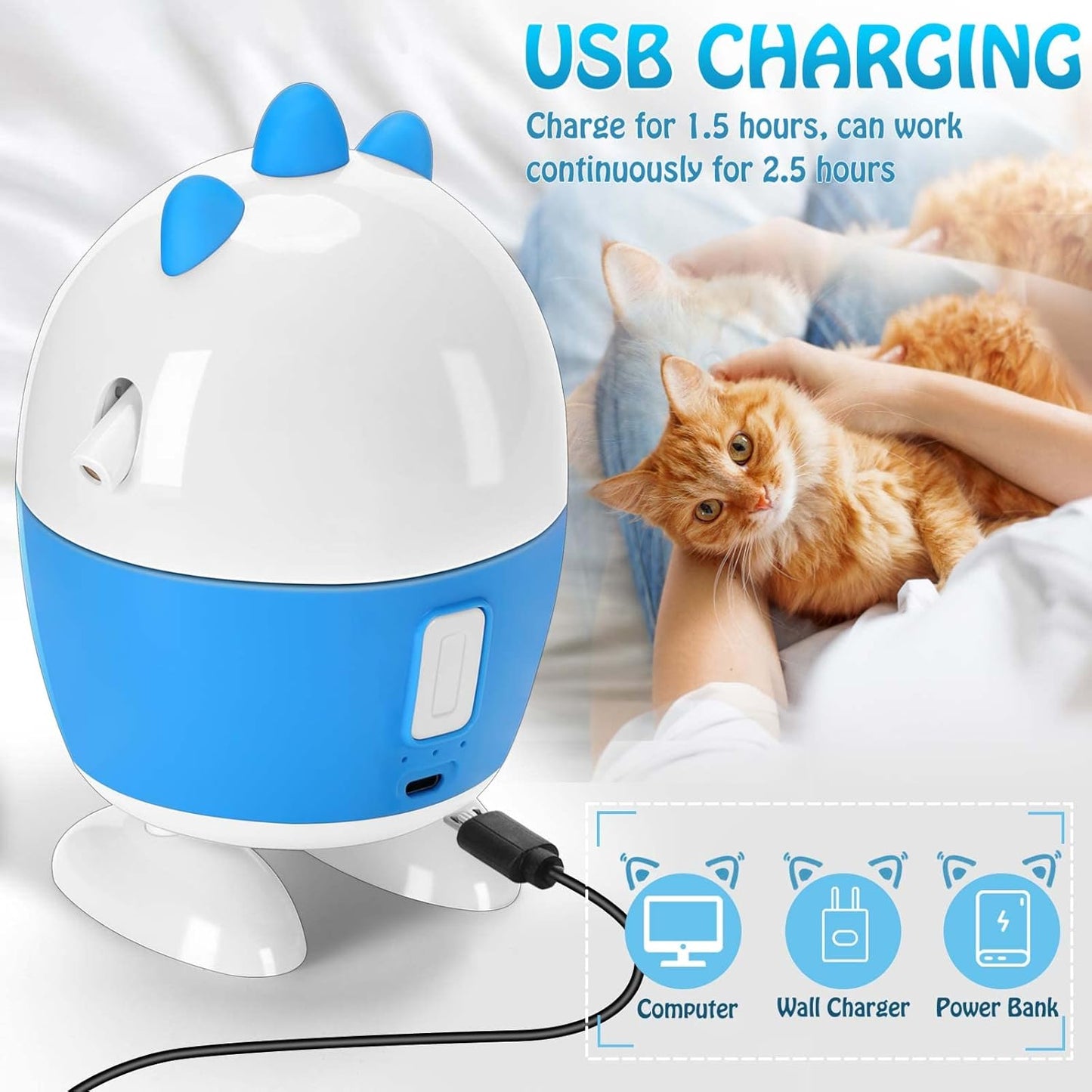 Interactive Cat Toy: 2-in-1 Rechargeable Light and Feather Exercise Toy for Indoor Cats with Adjustable Automatic Features