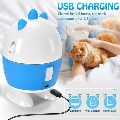 Interactive Cat Toy: 2-in-1 Rechargeable Light and Feather Exercise Toy for Indoor Cats with Adjustable Automatic Features