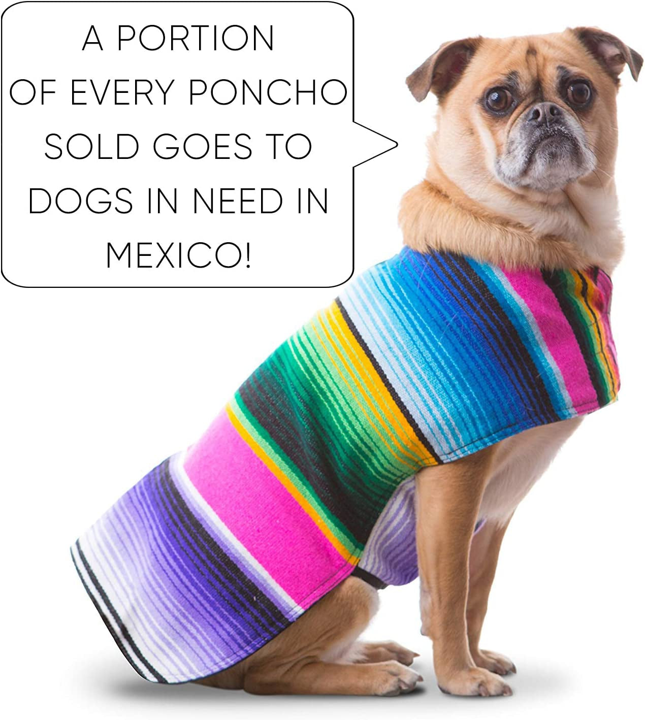 Handcrafted XXL Dog Poncho Made from Authentic Mexican Blanket in Pink