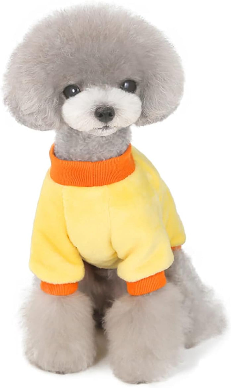 Fleece Fruit-Themed Pajamas Sweater for Small to Medium Dogs and Cats - Yellow, Size XXL