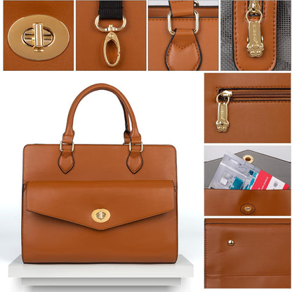 Premium Leather Pet Carrier Purse for Small Dogs and Cats - Airline Approved Soft-Sided Bag