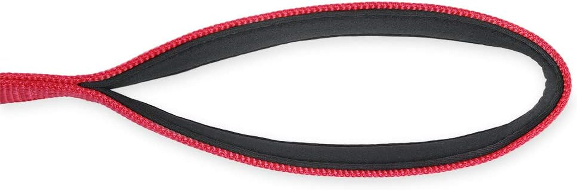 Traffic Nylon 18-Inch Short Leash with Soft Neoprene Padded Handle for Large and Giant Dogs - Ideal for Training and Daily Walks (Red)