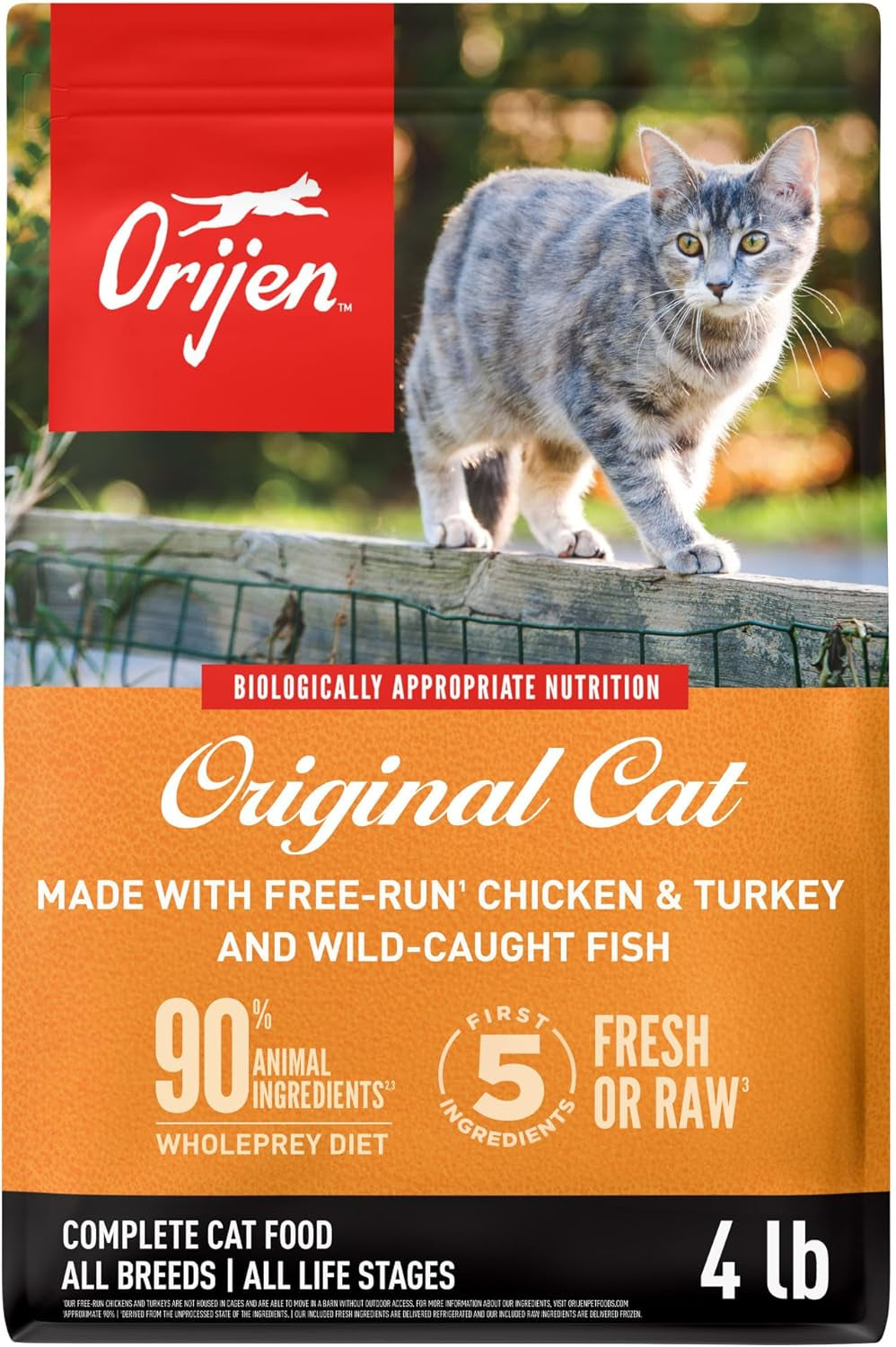 Grain Free High Protein Premium Dry Cat Food Original Recipe 4Lb Bag