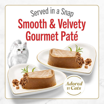 Purina Petites Gourmet Wet Cat Food Pâté with Tender Beef Entrée - Pack of 12 Tubs (2.8 oz each)