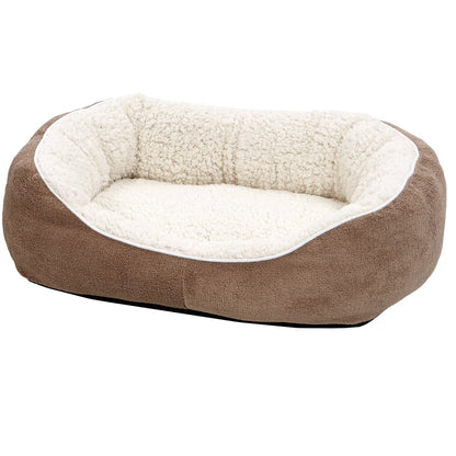 Midwest Homes for Pets Ultra-Soft Fleece Cuddle Bed for Dogs and Cats, Small, Brown