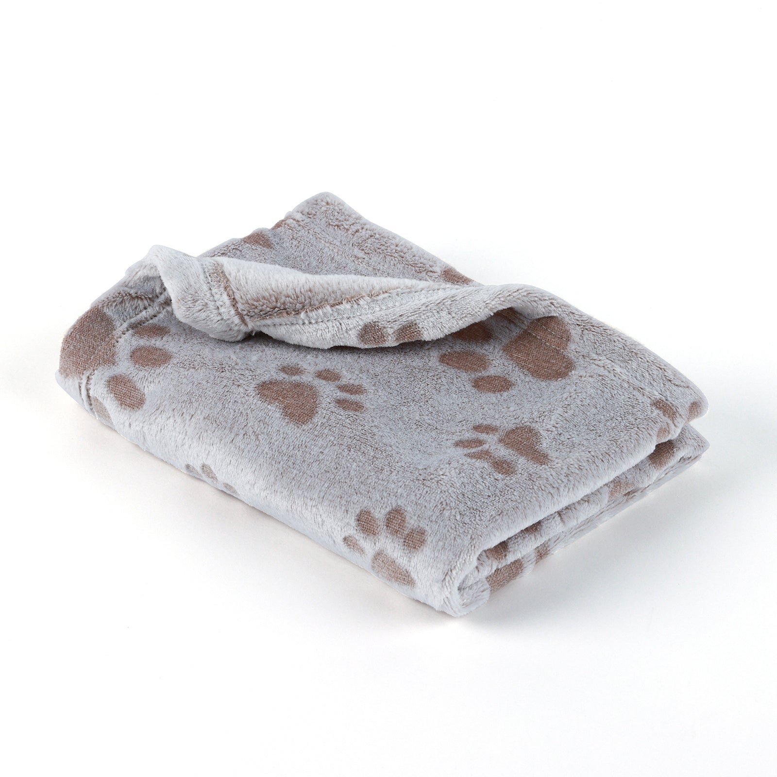 Large Dog Fleece Blanket - Washable Pet Blanket for Bed and Couch Protection with Adorable Paw Print Design