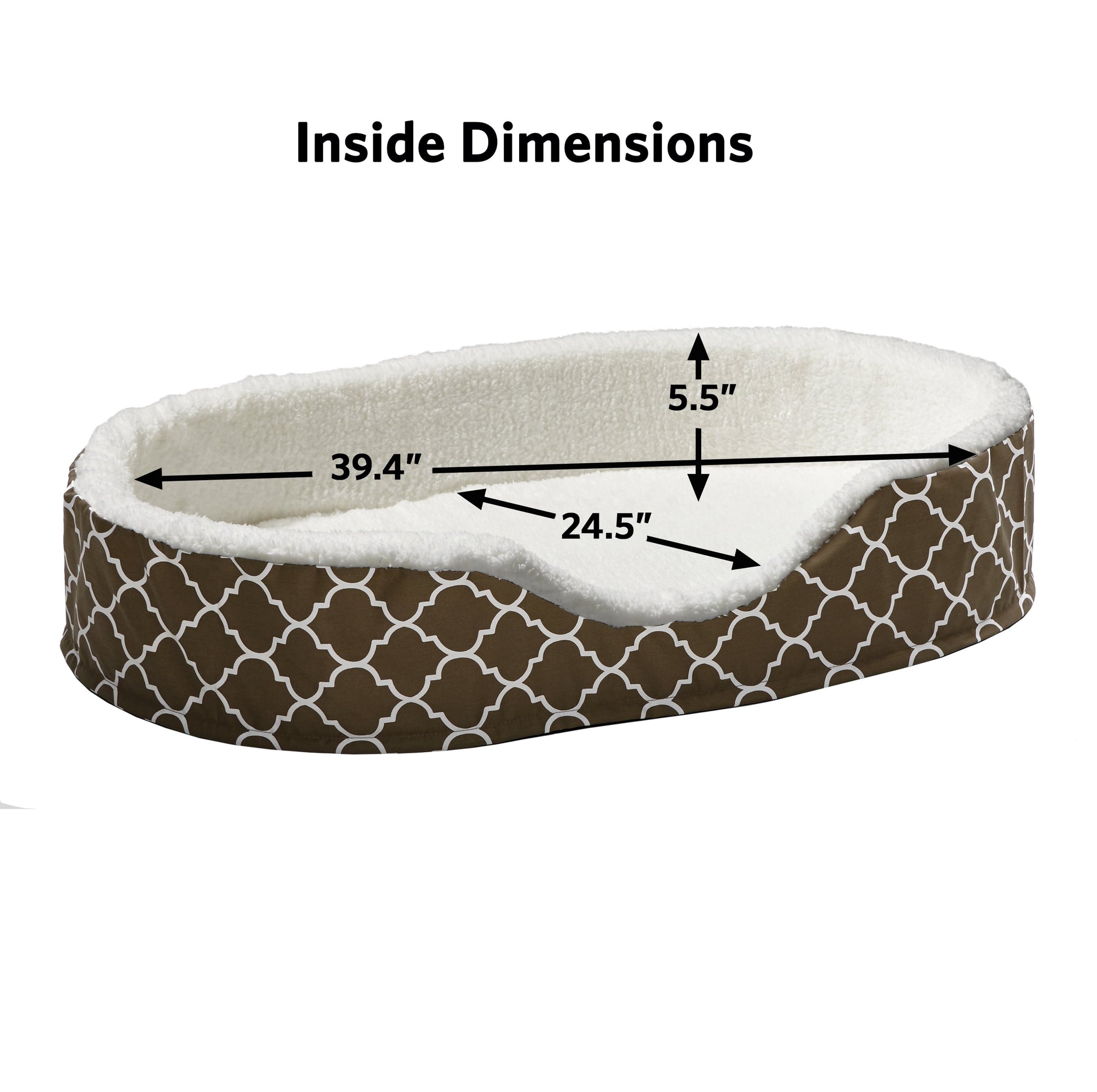 Midwest Homes for Pets QuietTime Teflon Nesting Pet Bed for Dogs and Cats, Brown, 48 Inches