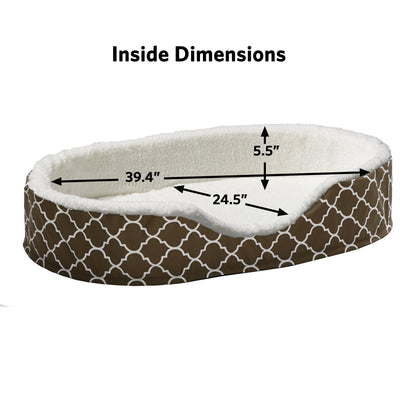 Midwest Homes for Pets QuietTime Teflon Nesting Pet Bed for Dogs and Cats, Brown, 48 Inches
