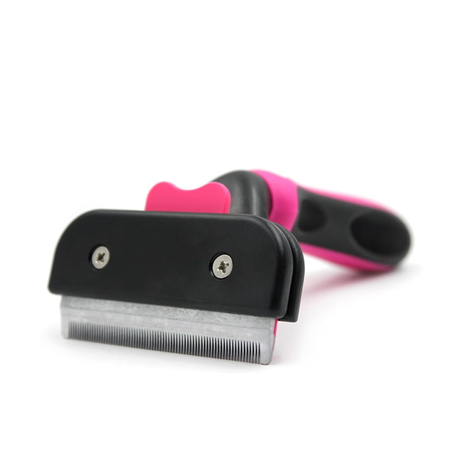Professional Pet Grooming Brush for Dogs and Cats, Effective Shedding Reduction Tool for Long and Short Hair, Ideal for Small Pets Under 22 lbs (Hot Pink, Small)