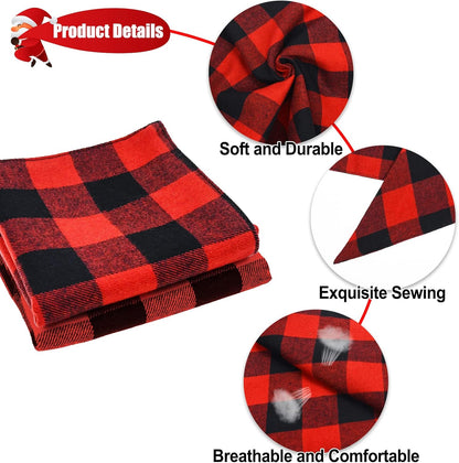 2 Pack Dog Bandana Christmas Classic Plaid Pet Bandana Scarf Triangle Bibs Kerchief Set Pet Costume Accessories Decoration for Small Medium Large Dogs Cats Pets
