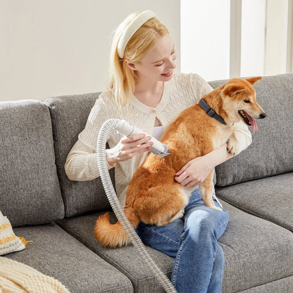 Professional Pet Grooming Clippers with 2.5L Cup, 3 Suction Modes