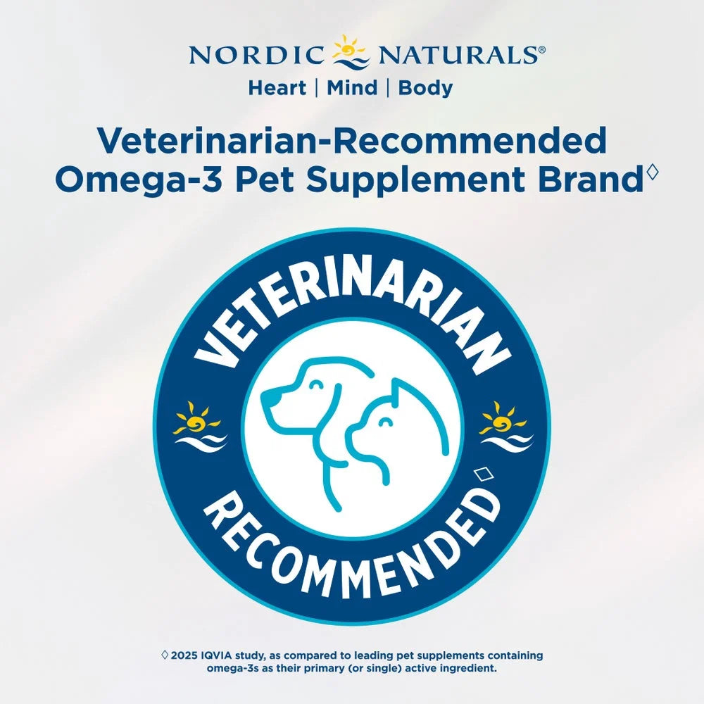 Omega-3 Soft Gels for Dogs, Enriched with EPA & DHA Fish Oil, 90 Count