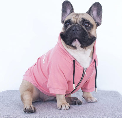 Luxury Soft Hoodie for Medium Dogs - Exclusive Pink Sweatshirt for English Bulldogs, Frenchies, Pugs, Corgis, Boston Terriers & Pitbulls - Size XLarge