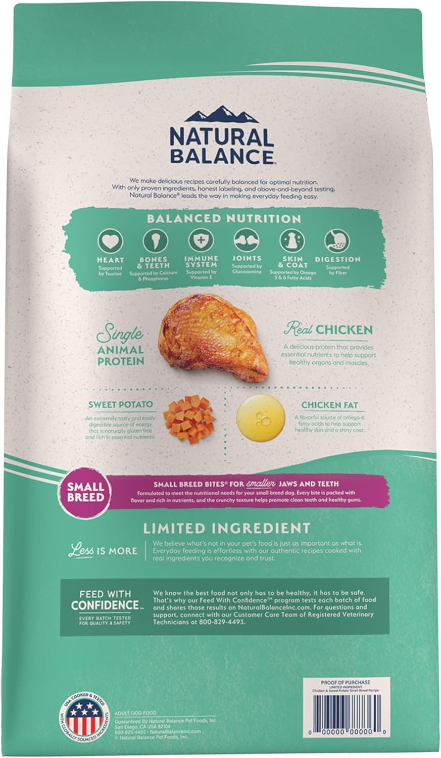 Limited Ingredient Small Breed Adult Grain-Free Dry Dog Food, Chicken & Sweet Potato Recipe, 4 Pound (Pack of 1)