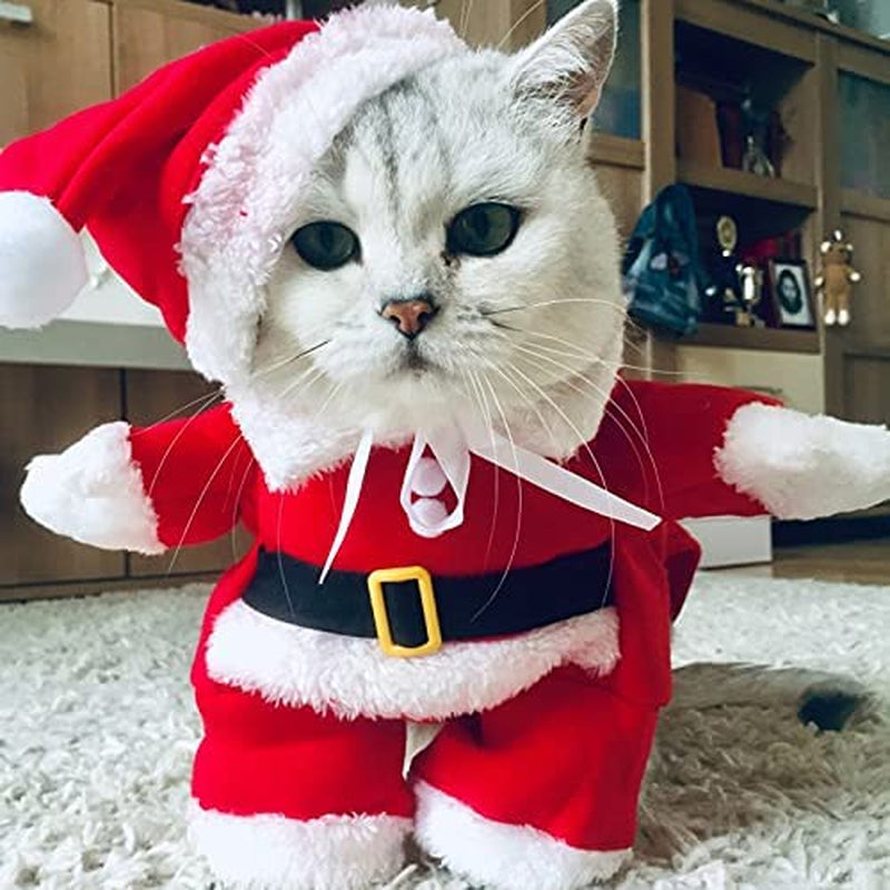 Festive Holiday Costumes for Dogs and Cats - Cosplay Outfit with Cap in Red, X-Large
