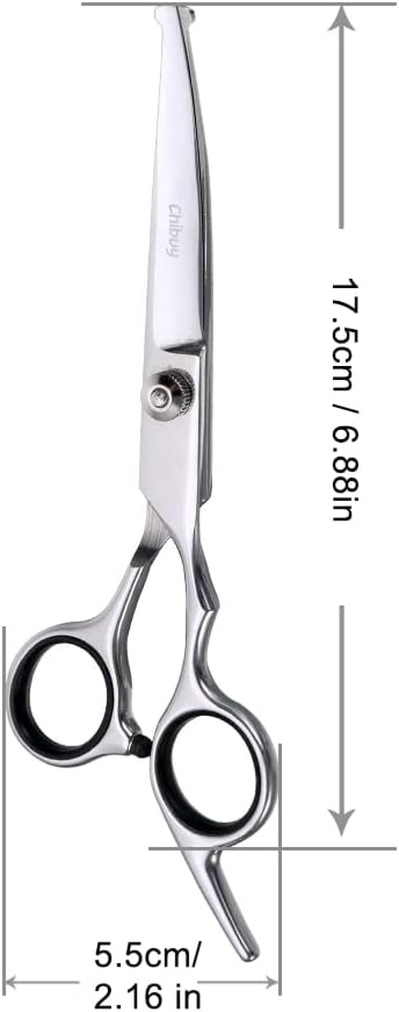 Professional Curved Dog Grooming Scissors with Rounded Tips, 4CR Stainless Steel Pet Shears for Cats, Home Grooming Tools