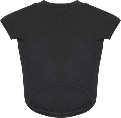 X-Small Black Lightweight Semi-Stretch Dog T-Shirt for Very Small Dogs by Peanuts (FF13344)