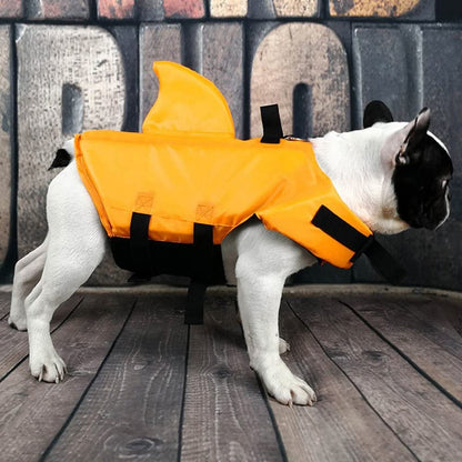 Dog Life Jacket - Adjustable Pet Swimming Vest for Short-Nosed Breeds (Pug, Bulldog, Poodle, Bull Terrier, Samoyed, Alaskan Malamute) - Upgrade Version (XS, Orange)