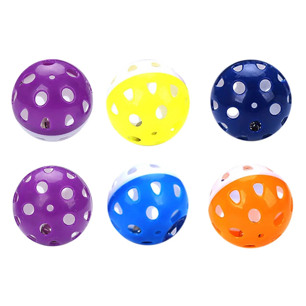 6-Piece Interactive Cat Toy Set with Bell Balls for Kittens and Cats