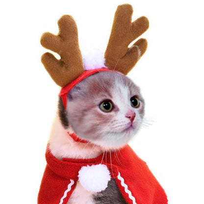 Festive Christmas and Halloween Pet Costume with Scarf for Cats and Dogs - Ideal for New Year and Winter Celebrations