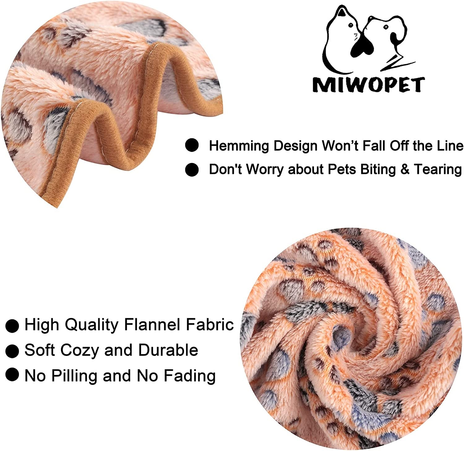 Cozy 3-Pack Fleece Flannel Pet Blankets - Perfect Sleep Mats for Puppies, Kittens, Cats & Dogs (Medium 30" x 20")