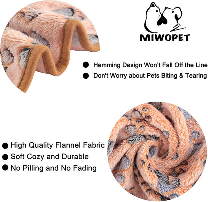 Cozy 3-Pack Fleece Flannel Pet Blankets - Perfect Sleep Mats for Puppies, Kittens, Cats & Dogs (Medium 30" x 20")