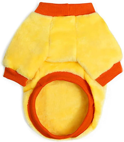 Fleece Fruit-Themed Pajamas Sweater for Small to Medium Dogs and Cats - Yellow, Size XXL