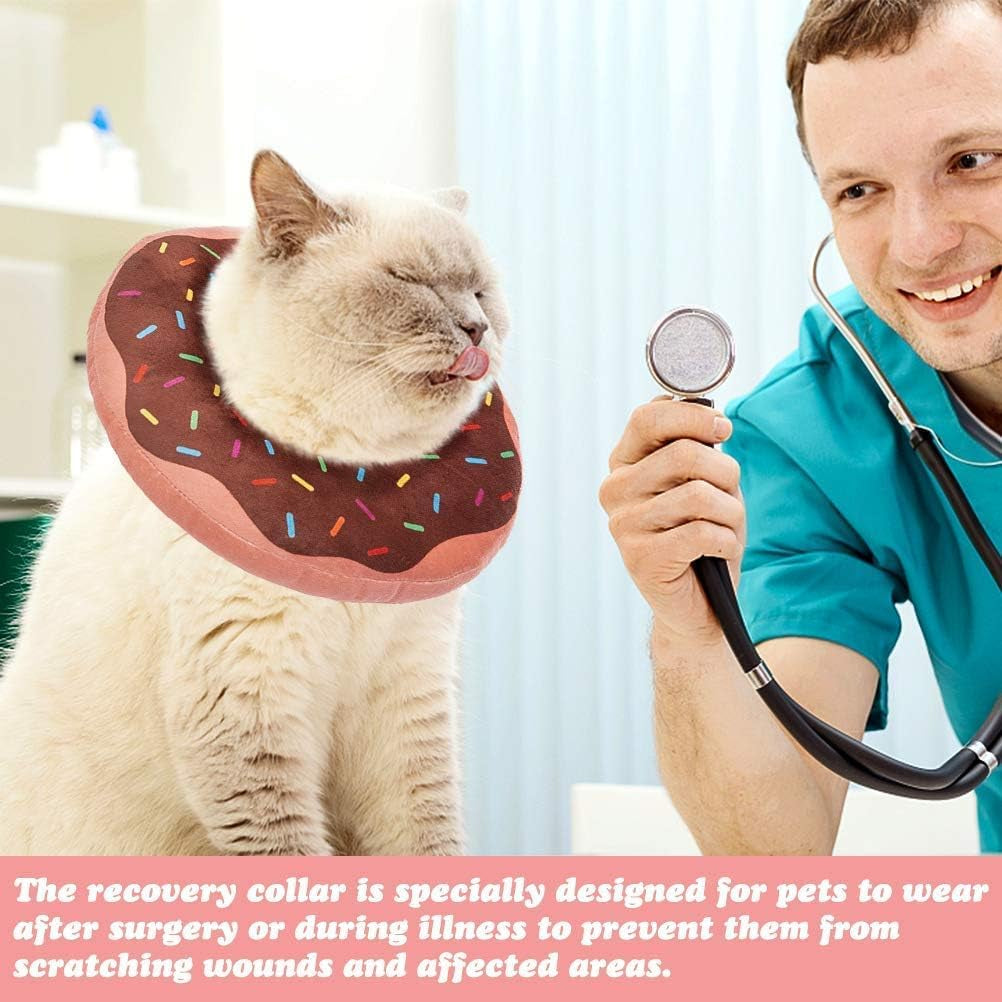 Comfortable Waterproof Cat Recovery E-Collars - Adjustable Elizabethan Cones for Post-Surgery Healing in Cats and Kittens