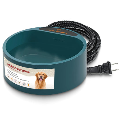 Heated Water Bowl for Dog Cat 74.4OZ Heating Water Dish