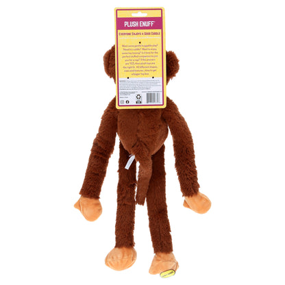 Swingin' Safari Plush Monkey Dog Toy with Squeakers - 19 Inches