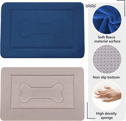 Large Non-Slip Washable Dog Bed Crate Mat - 42 Inch Soft Mattress Kennel Pad