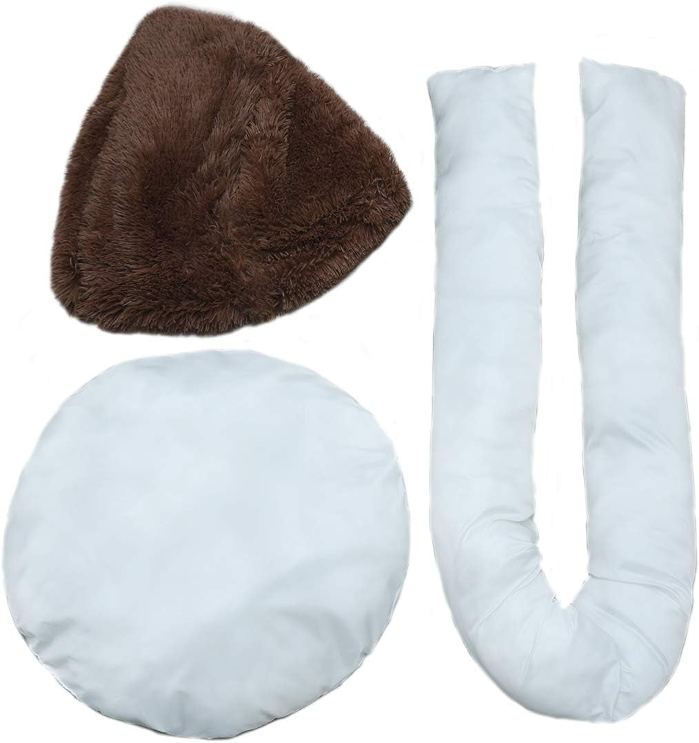 Premium Faux Fur Round Dog and Cat Bed, Calming Anti-Anxiety Cushion, Cozy and Warm, Medium Size, Grey