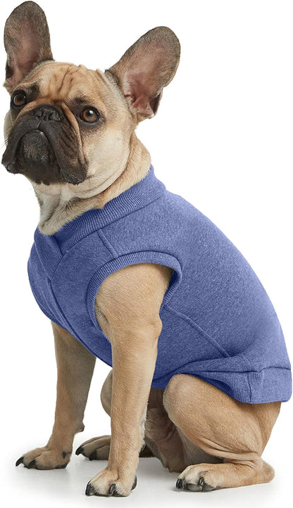 Cozy Stretch Cotton Dog Sweatshirt Vest - Perfect Fit for Small, Medium & Large Dogs (Medium, Royal Blue)