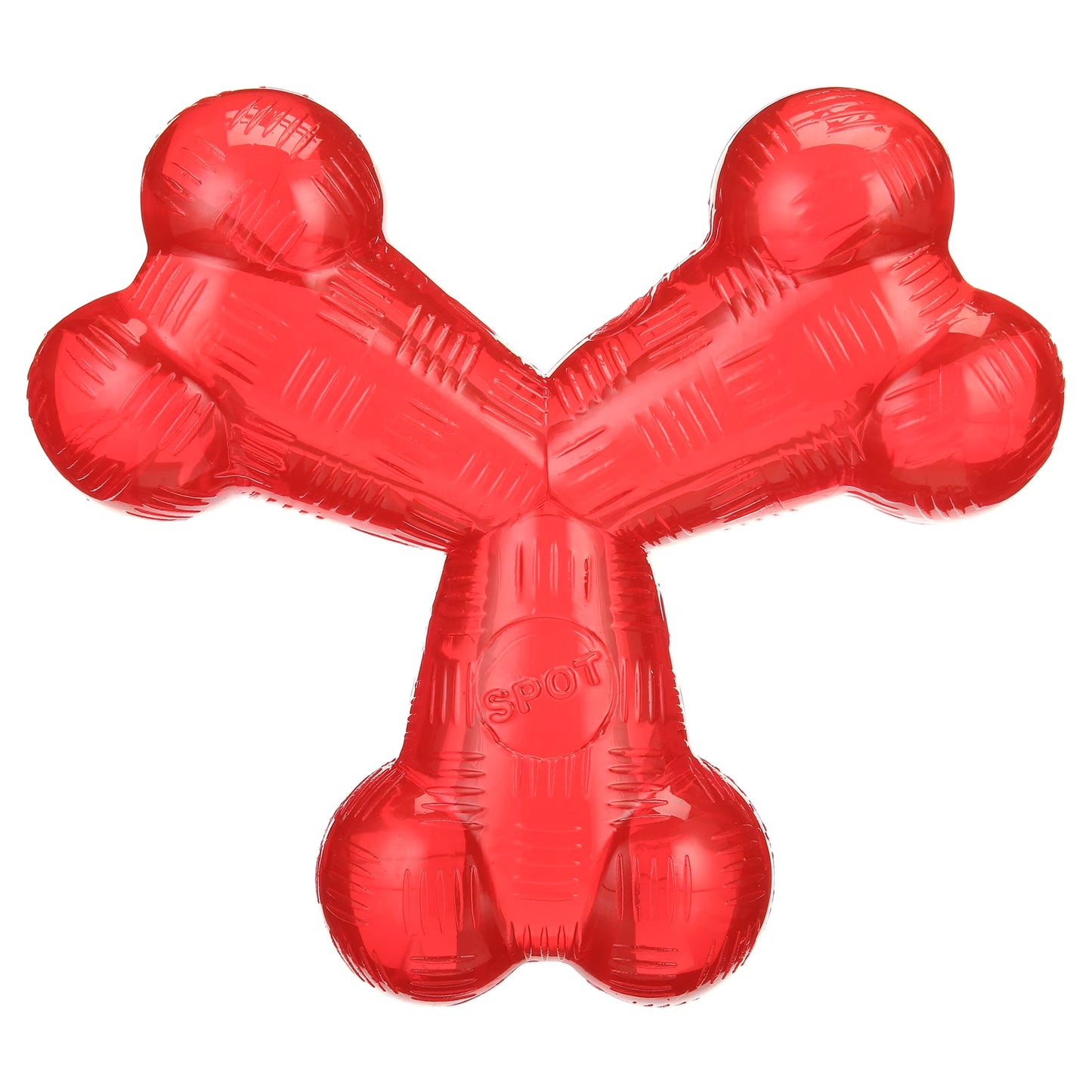 Play Strong Trident Bone Rubber Dog Toy - Y Shape, Durable Chew for Aggressive Chewers with Hollow Center for Treats, 6 Inch