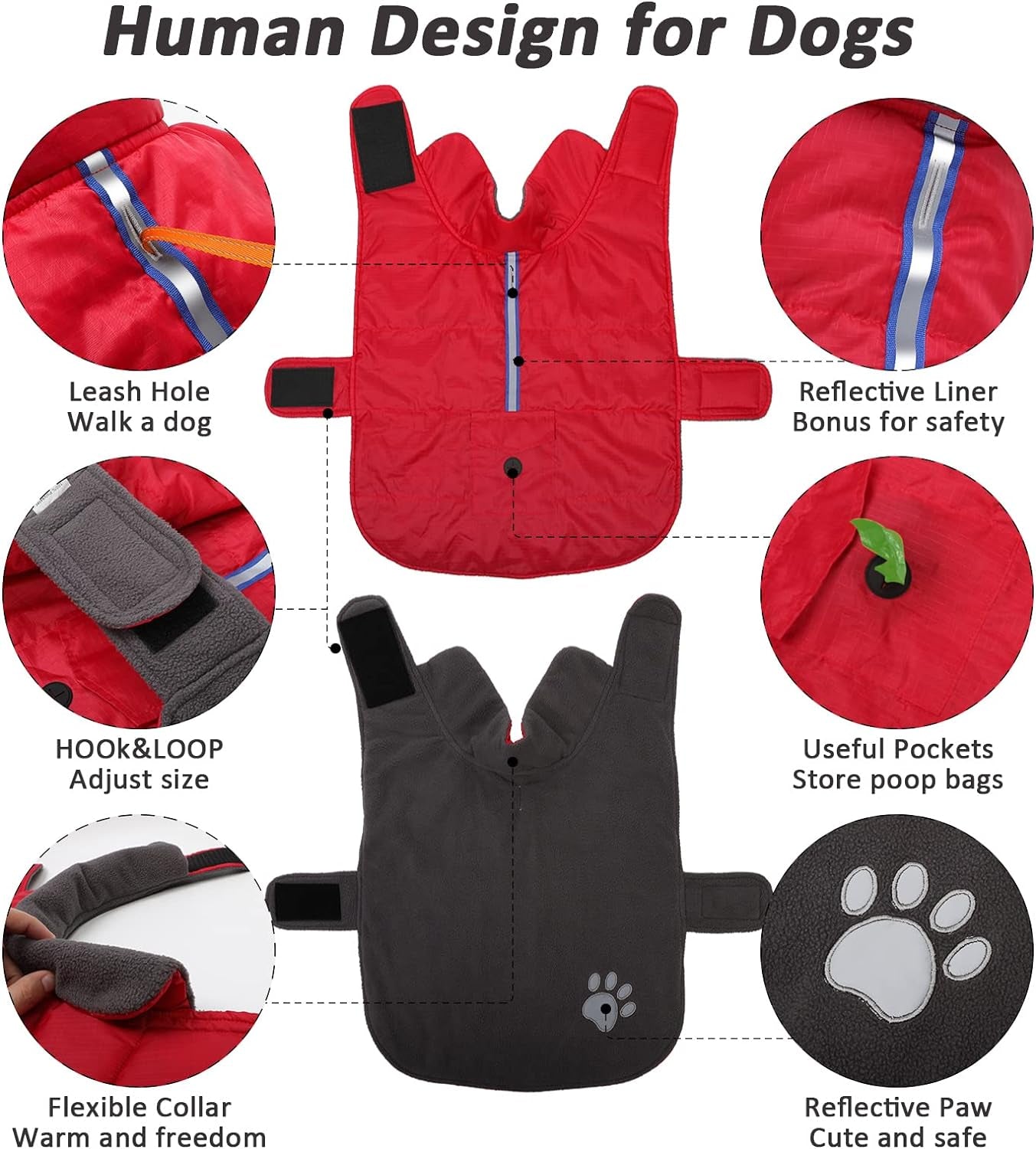 Cozy Red Winter Coat for Medium Dogs - Stylish Jacket & Sweater for Cold Weather Comfort