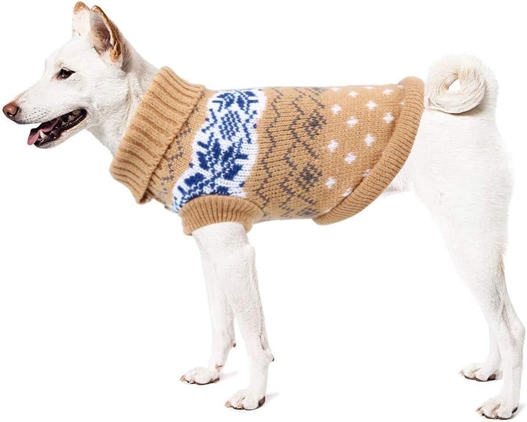 Winter Warm Pet Sweater for Small and Medium Dogs and Cats - Soft Pullover Coat Apparel