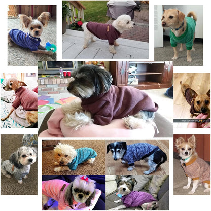 Classic Knitwear Sweater for Small Dogs - Warm Winter Coat in Brown (XS)