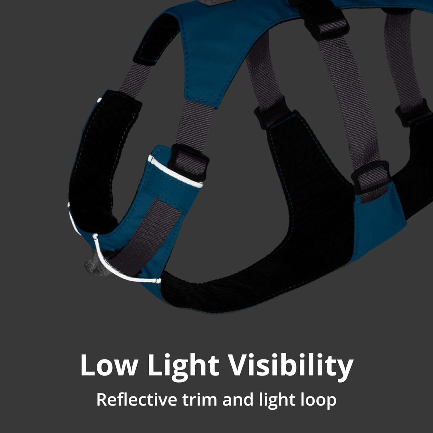 , Flagline Dog Harness, Lightweight and Reflective, No Pull Dog Lift Harness for Hiking, Running and Everyday Use, Granite Gray, Xx-Small