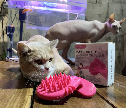 Cat Shedding Grooming Brush - Soft Massage Tongue Brush for Comforting Your Cat, Ideal Pet Gift