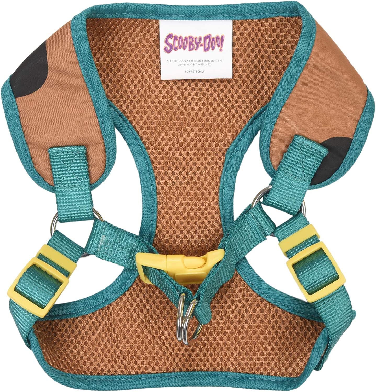 Warner Brothers Scooby-Doo Soft and Comfortable Dog Harness for Small Dogs | No Pull Tan and Blue Design | Stylish and Functional Harnesses for Small Breeds