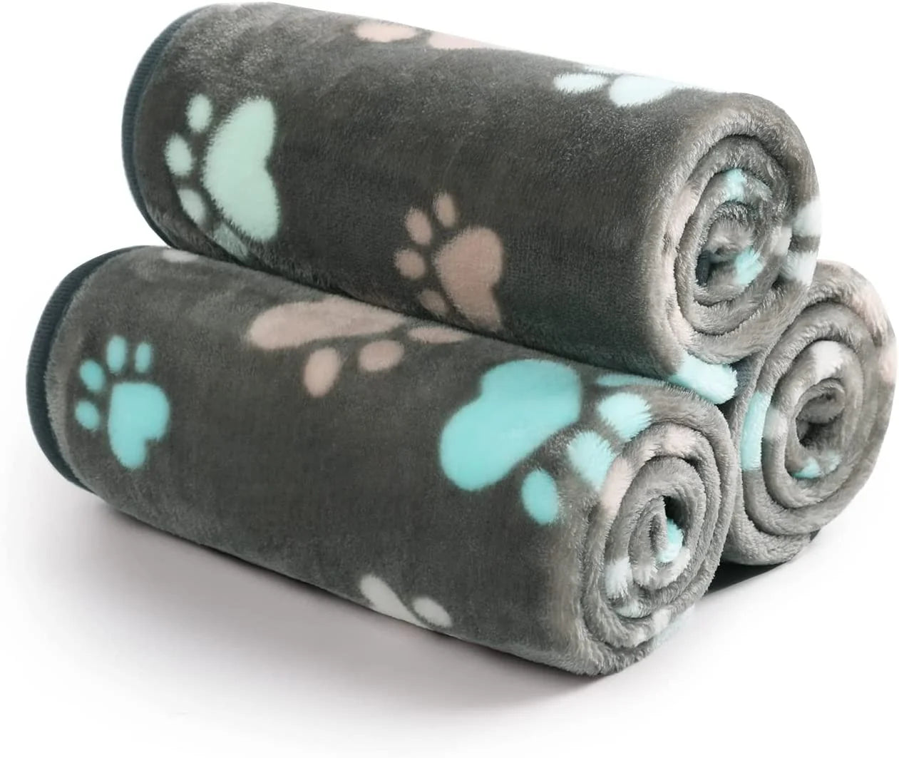 Premium Super Soft Fleece Pet Blanket - 3 Pack Flannel Throws for Dogs and Cats, 30x20 Inches