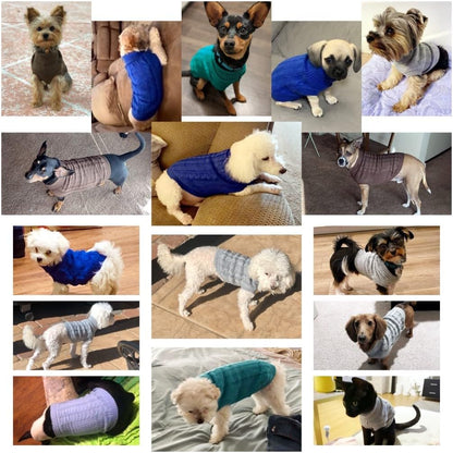 Knitted Winter Sweater for Small Dogs and Cats - Xx-Small, Green
