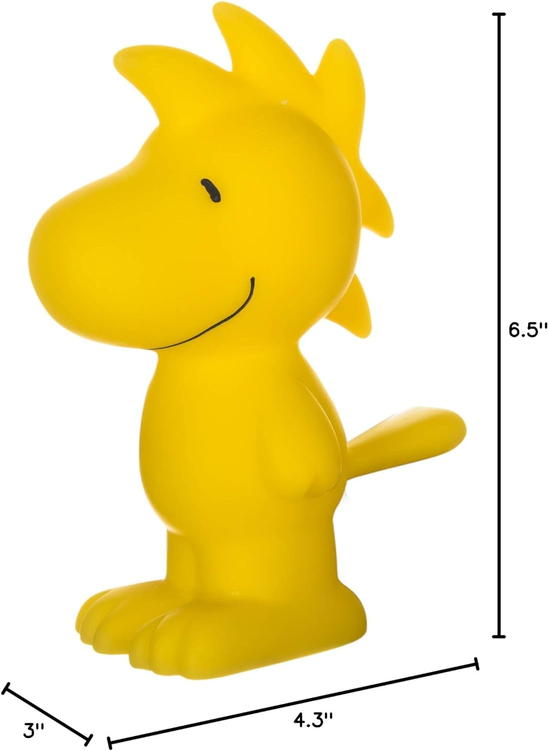 Charlie Brown Woodstock Vinyl Squeaker Dog Toy - Durable Squeaky Toy for All Breeds, Ideal for Aggressive Chewers, 5.5 Inches