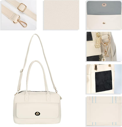 Stylish Soft-Sided Pet Carrier Handbag for Small Dogs and Cats, TSA Airline Approved