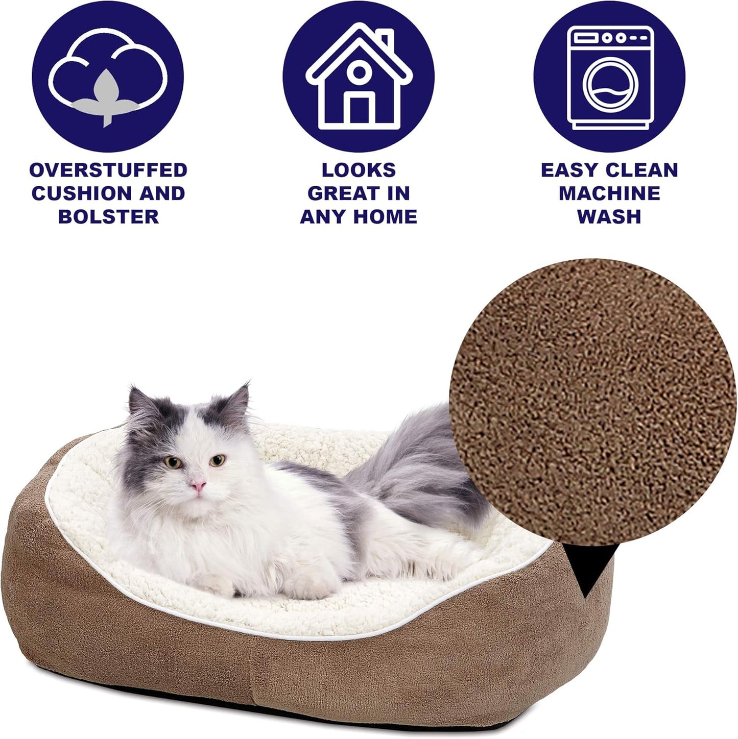 Small Taupe Cuddle Bed